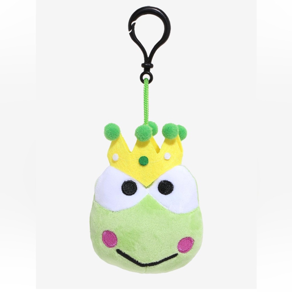 NWT Keroppi Sanrio King Plush Kawaii Key  Chain Hot Topic